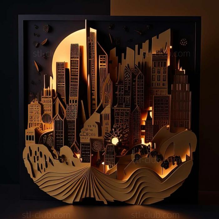 3D model night city (STL)